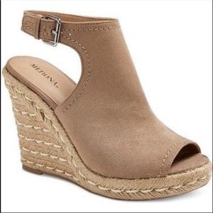 Merona tan wedges